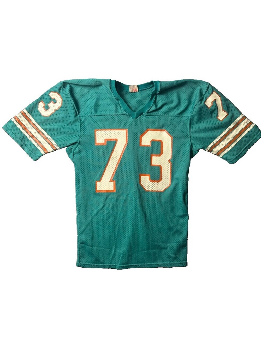 VTG 80s Rawlings Miami Dolphins #73 Jersey USA Made NFL Mesh Football Adult M